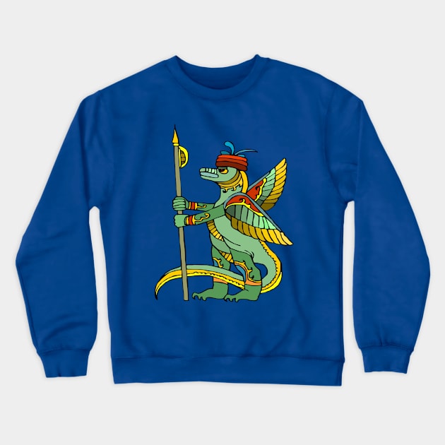 Ancient Egyptian Painting - Dragon Warrior Crewneck Sweatshirt by PatrioTEEism